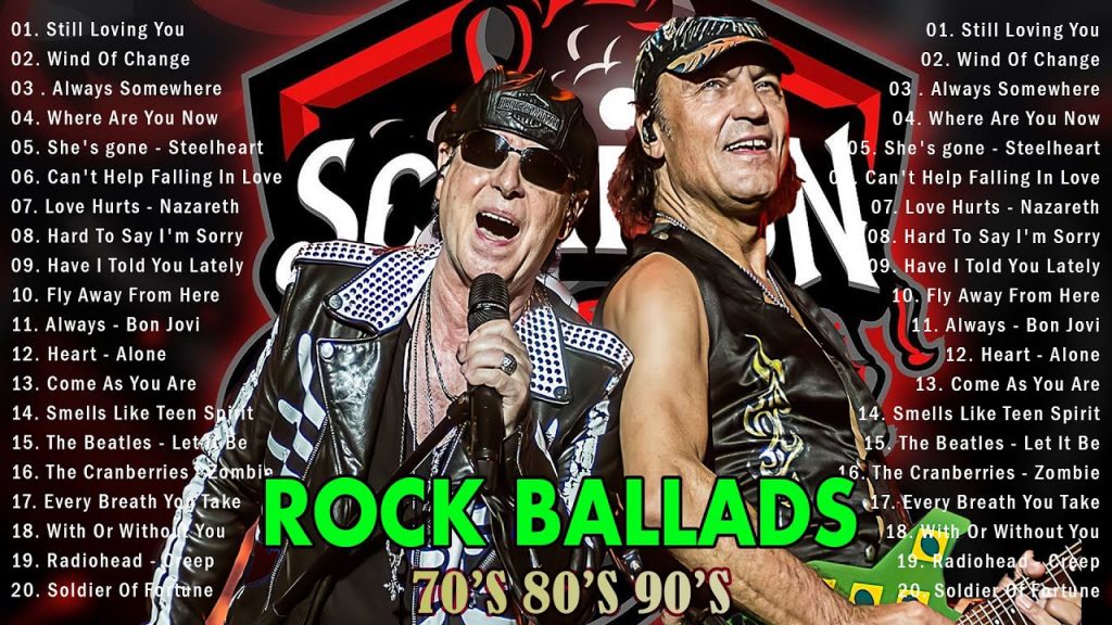 Scorpions, Aerosmith, Bon Jovi, U2 ? Best Slow Rock Ballads Of All Time ? Rock Ballads 80s 90s