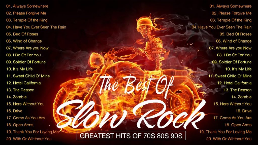 Slow Rock Playlist 80s and 90s Collection – Greatest Slow Rock Ballads hits – Bon Jovi, GNR, Roxette